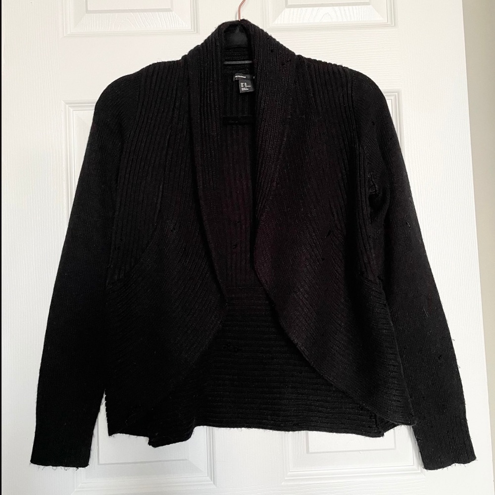 H&M Black Ribbed Cardigan